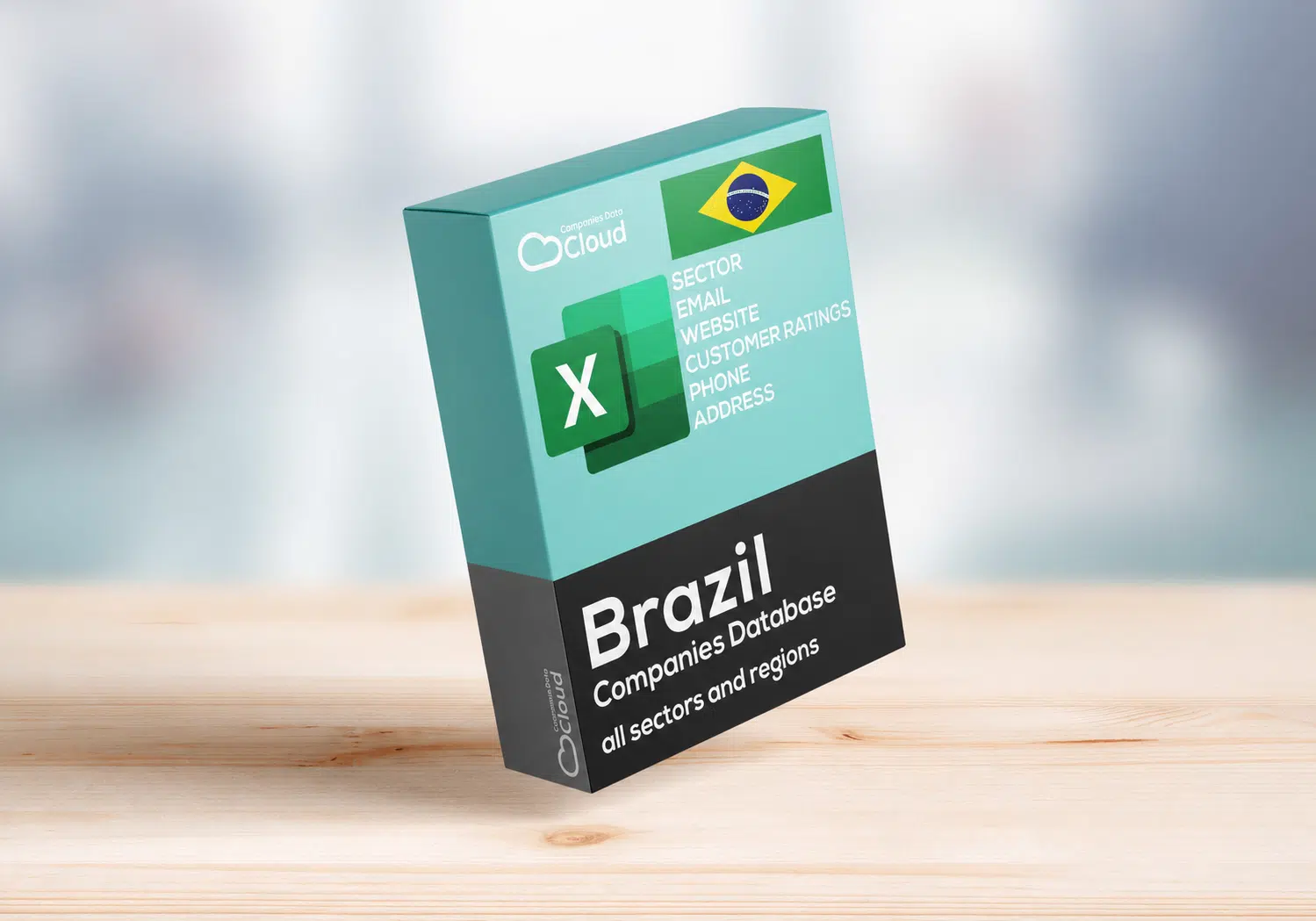 Download de productcover van de database met Braziliaanse bedrijven in Excel.